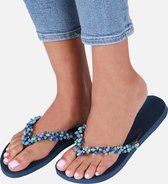 Uzurii Baby Blue Amazon dames slippers, Silver, maat: 37/38