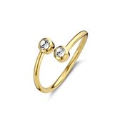 CO88 Collection Ring Dames - Staal - Zirkonia - Ring Met Steen - Maat 50 - Goudkleurig - 8CR 10025-50