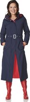 Madonna long raincoat midnight blue / red-L