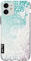 Casetastic Apple iPhone 12 Mini Hoesje - Softcover Hoesje met Design - Rainbow Mandala Print