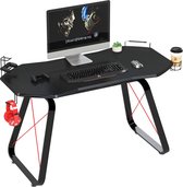 Moderne computer en gaming-bureau met koolstofvezeleffect - Piranha Furniture Stonecat