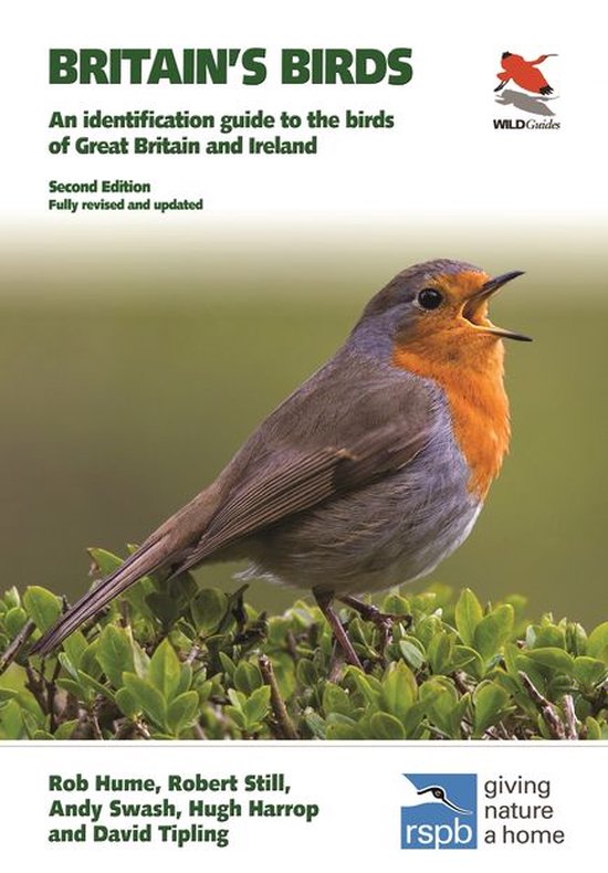 Boek 'BRITAIN'S BIRDS': Een identificatiegids voor de vogels van Groot-Brittannië en Ierland. Met op de voorgrond een roodborstje.