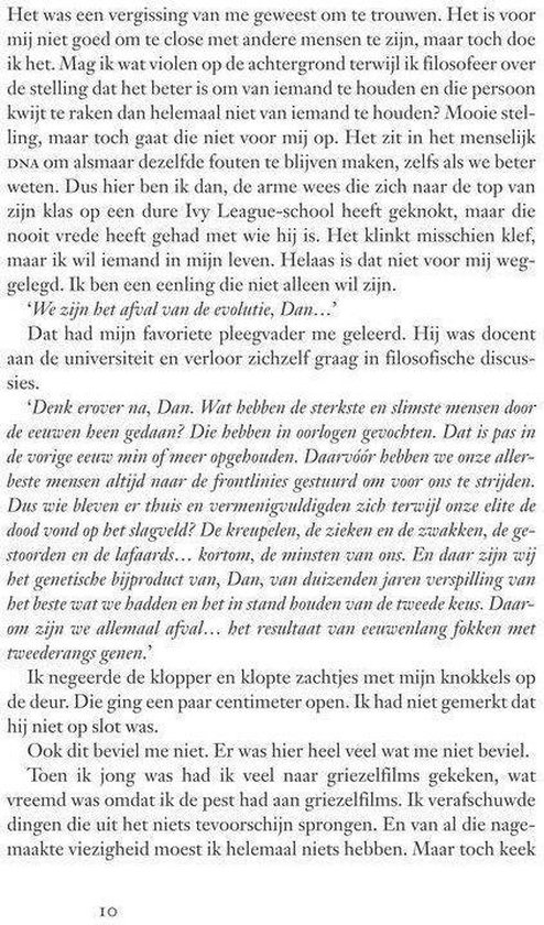 Kleine lettertjes op een pagina uit een boek.