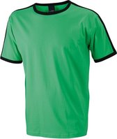 James and Nicholson - Heren Flag T-Shirt (Groen/Zwart)