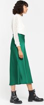 LOLALIZA Maxi satijn rok - Groen - Maat XL