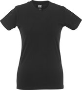 Russell Dames/Dames Slank T-Shirt met korte mouwen (Zwart)
