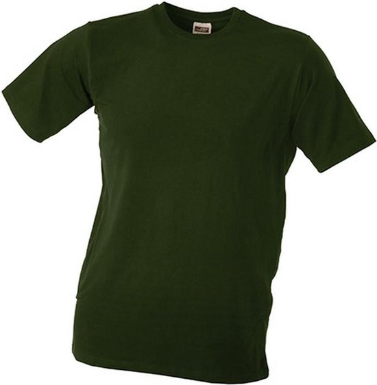 T-shirt élastique unisexe James and Nicholson (vert olive)