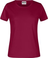James And Nicholson Dames/dames Ronde Hals Basic T-Shirt (Wijn)