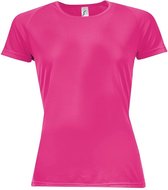 SOLS Dames/dames Sportief T-Shirt met korte mouwen (Neonroze)