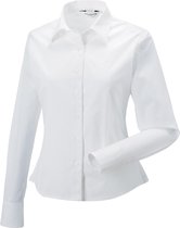 Russell Collectie Dames/Dames Lange Mouw Klassiek Twill Shirt (Wit)