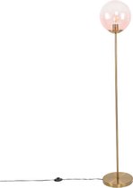 QAZQA pallon - Art Deco Vloerlamp | Staande Lamp - 1 lichts - H 1430 mm - Roze -  Woonkamer | Slaapkamer | Keuken