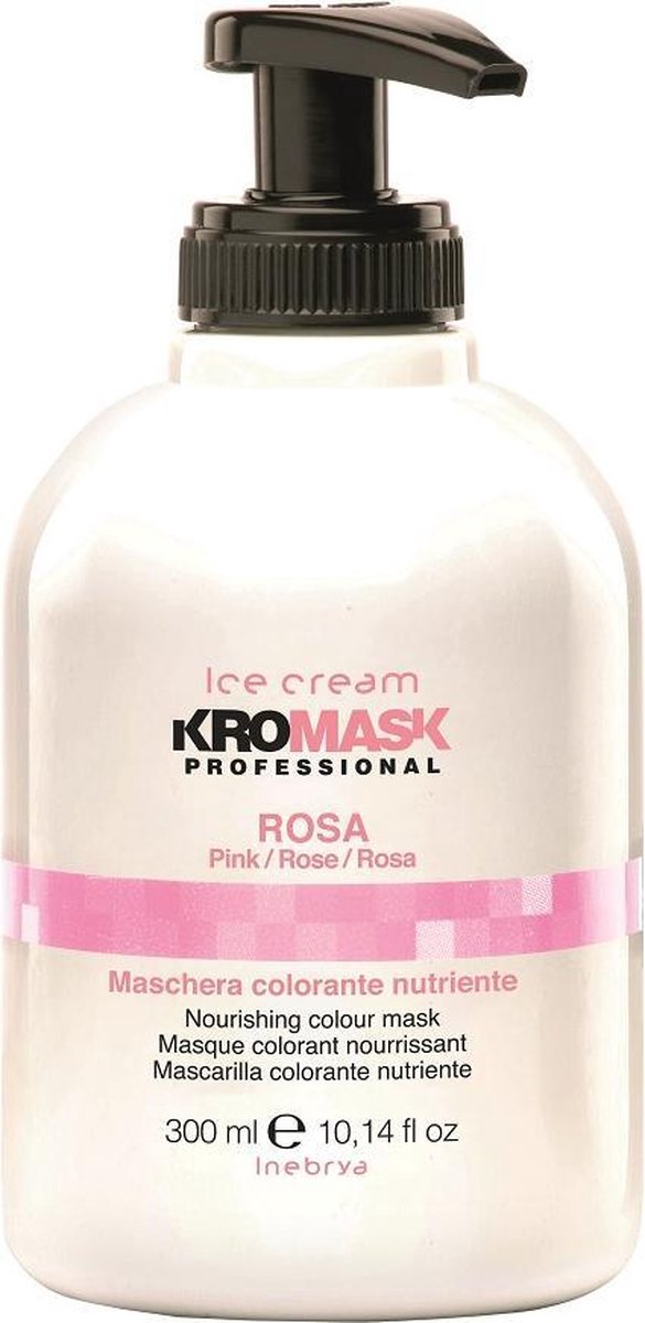 Inebrya_ice Cream Kromask Professional Rosa Maska Do W?osi?1/2w Po Koloryzacji Pink 300ml