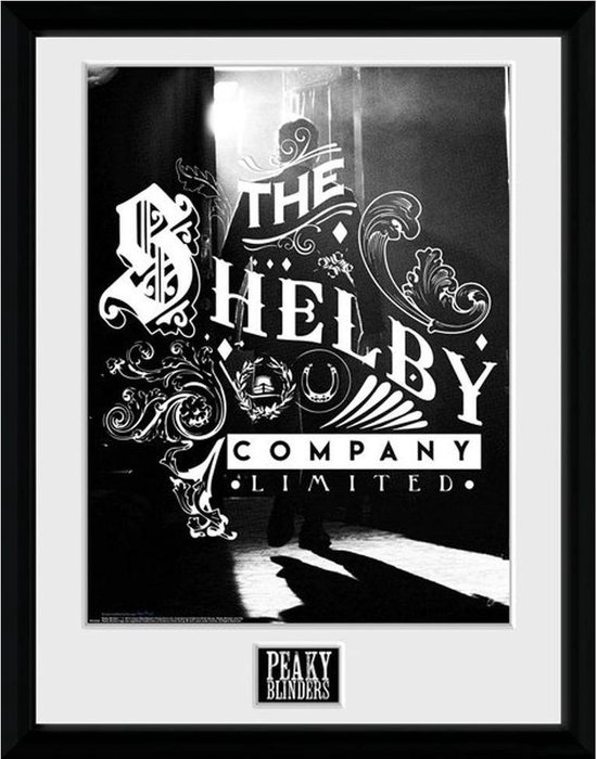 Het begin variabel Bondgenoot Peaky Blinders Shelby Company ingelijste poster (Zwart/Wit) | bol.com