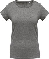 Kariban Dames/dames Organic Crew T-Shirt met halsband (Grijze Heide)