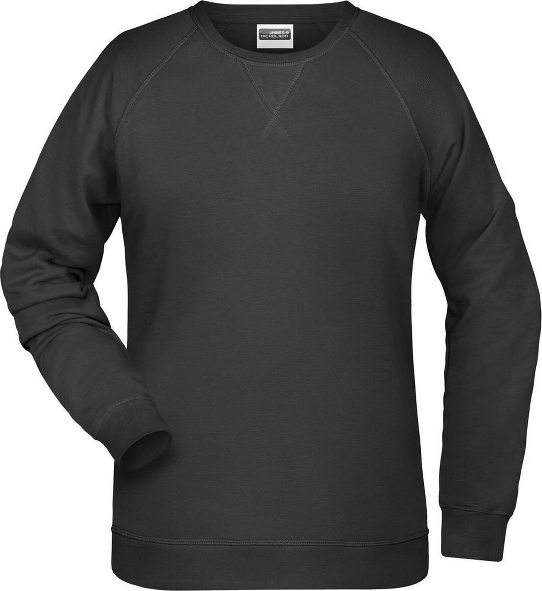 James and Nicholson Dames/dames Raglan Sweatshirt met lange mouwen Zwart