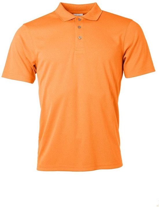 James and Nicholson Heren Actief Polo (Oranje)