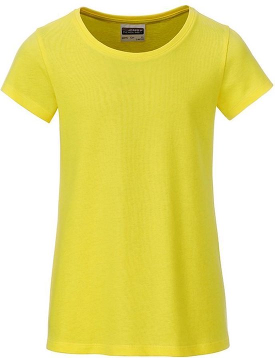 James and Nicholson Meisjes Basic T-Shirt (Geel)