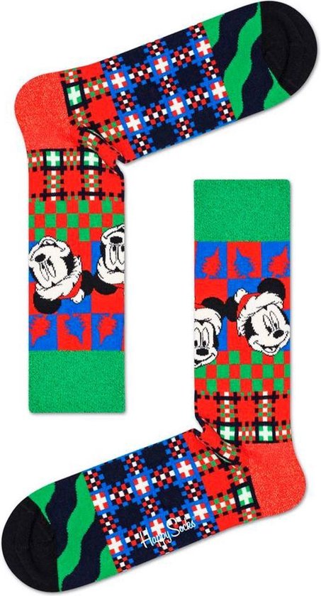 Happy Socks - Kerstsokken - Disney - Sokken Heren - Rood Multi - Maat 41-46  | bol.com