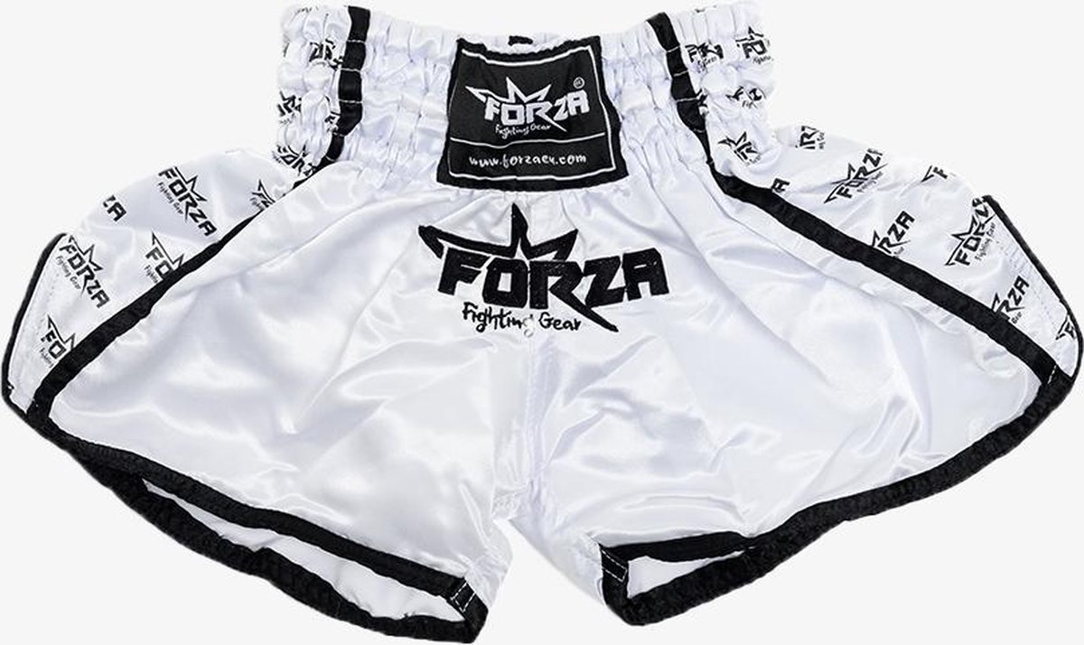 Forza Muay Thai Shorts - Wit/Zwart - 116