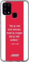 Samsung Galaxy M31 Hoesje Transparant TPU Case - AFC Ajax Quote Johan Cruijff #ffffff