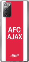 Samsung Galaxy Note 20 Hoesje Transparant TPU Case - AFC Ajax - met opdruk #ffffff