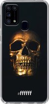 Samsung Galaxy M31 Hoesje Transparant TPU Case - Gold Skull #ffffff