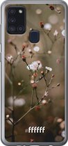 Samsung Galaxy A21s Hoesje Transparant TPU Case - Flower Buds #ffffff