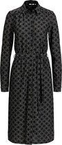 WE Fashion Dames overhemdjurk met kettingdessin en ceintuur