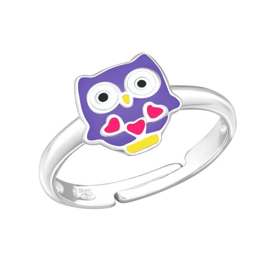 Ring fille  | Clous d'oreilles en argent avec hibou