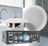 SkyTronic badkamer speakerset 5 incl. versterker en 10 meter luidsprekerkabel