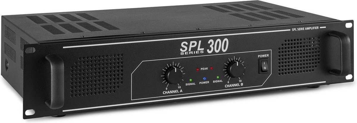Skytec SPL300 DJ PA versterker - 2x 150W