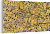 Schilderij - Abstract geel — 90x60 cm