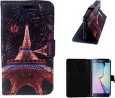 Samsung S6 EDGE Hoesje Met Print Eiffel By Night