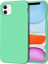 Siliconen Liquid Backcover Hoesje Geschikt voor: iPhone 12 Pro - Spearmint