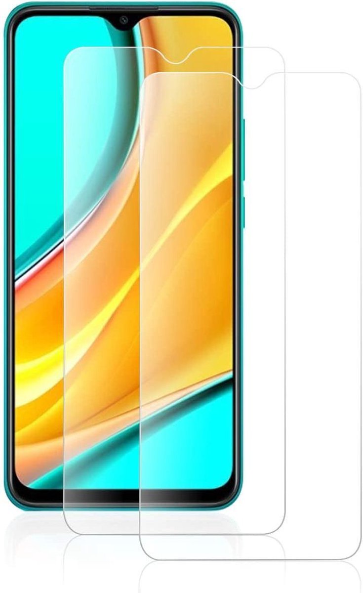 Screenprotector Glas - Tempered Glass Screen Protector Geschikt voor: Xiaomi Redmi 9C - 2x