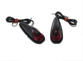Lamp led set plak lamp rood/ huis zwart