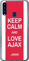 Samsung Galaxy A20s Hoesje Transparant TPU Case - AFC Ajax Keep Calm #ffffff