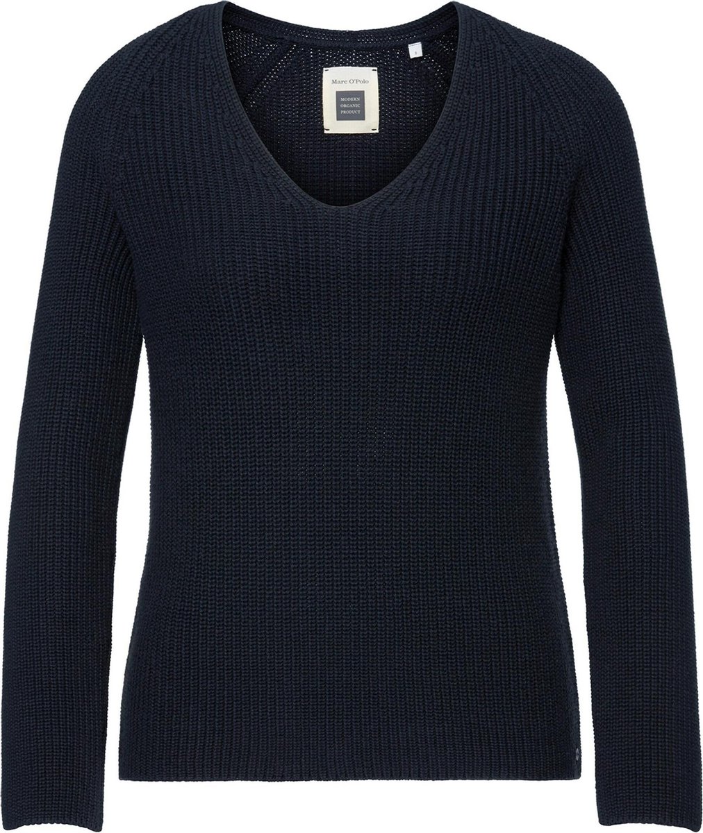 Marc O\u2019Polo Gebreide trui blauw gestreept patroon casual uitstraling Mode Sweaters Gebreide truien Marc O’Polo 