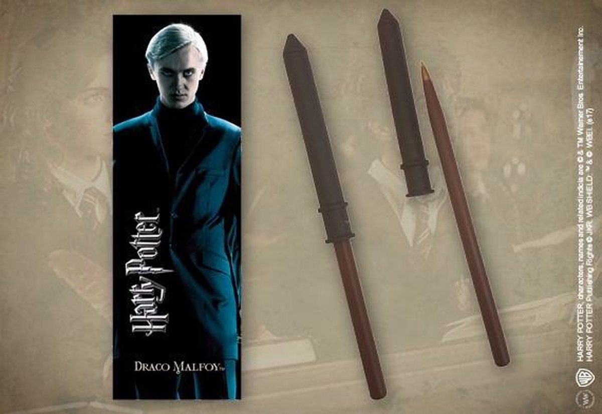 Noble Collection Toverstaf Harry Potter Draco Wand And Bookmark