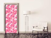 Sticky Decoration - Luxe Deursticker Bloemenmotief roze - op maat voor jouw deur