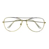 Orange85 Bril zonder sterkte - Goud - Inclusief hoesje - Pilotenbril - Mannen - Vrouwen - Bril met glas