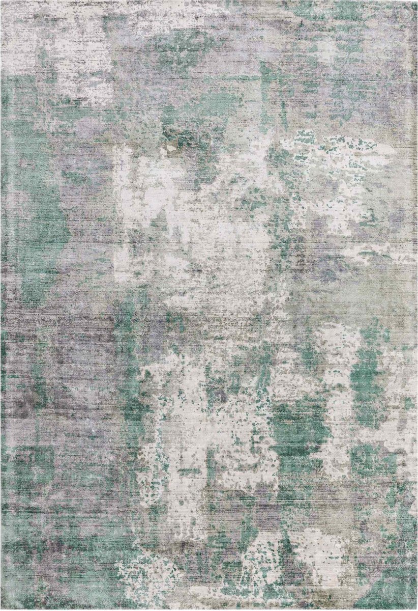 Easy Living - Gatsby-Green Vloerkleed - 160x230  - Rechthoek - Laagpolig Tapijt - Industrieel - Grijs, Groen