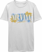 Nirvana Heren Tshirt -M- All Apologies Wit