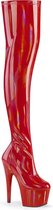 Pleaser Plateau Overknee Laarzen -39 Shoes- ADORE-3000HWR Paaldans schoenen Rood