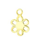 Zilveren oorbelhanger gold bloem Mix&Match