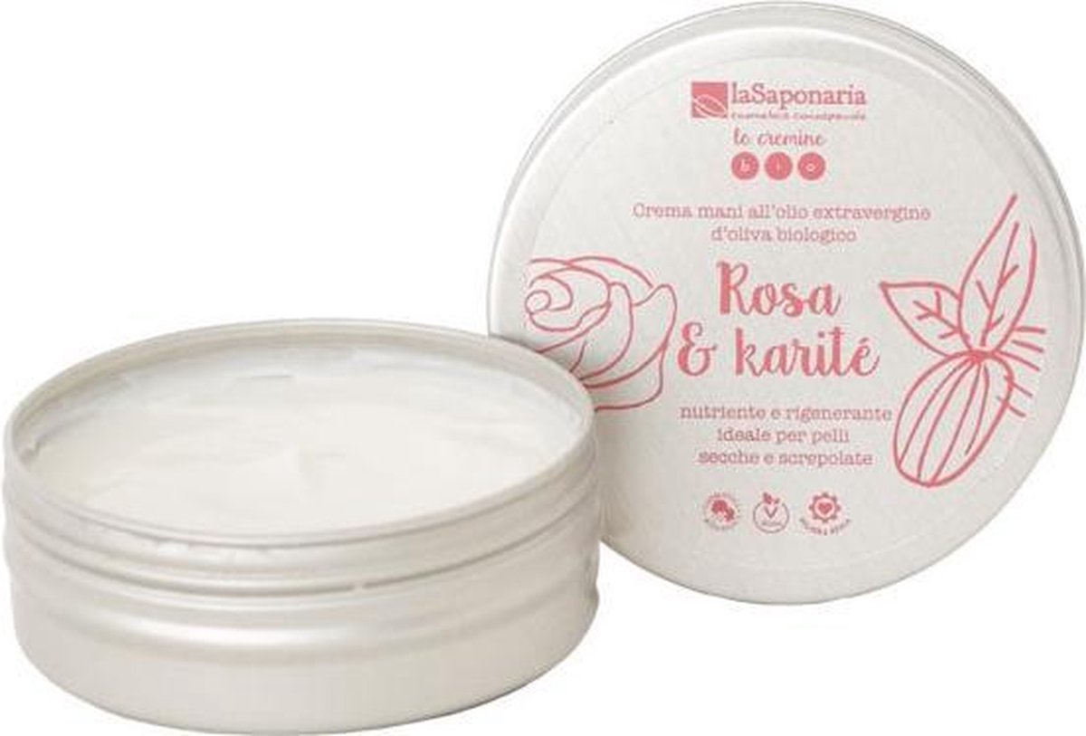 La Saponaria Hand Cream With Rose And Shea Butter