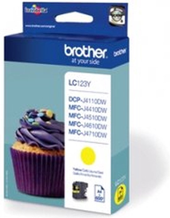 Brother LC-123Y cartouche d'encre 1 pièce(s) Original Rendement élevé (XL) Jaune
