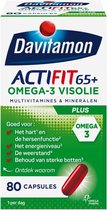 Bol.com Davitamon Actifit 65+ Omega-3 Visolie - Multivitamine voor 60 plussers - 80 stuks - Voedingssupplement aanbieding