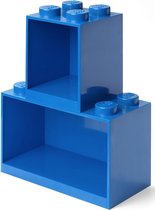 Lego - Iconic Wandschap Brick 4 en 8 - Polypropyleen - Blauw