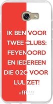 6F hoesje - geschikt voor Samsung Galaxy A5 (2017) -  Transparant TPU Case - Feyenoord - Quote #ffffff